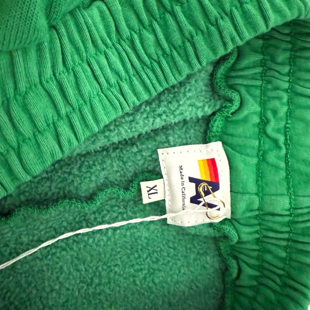 Aviator Nation X Revolve 5 Stripe Jogger Short Size L & XL Green - Picture 5 of 9